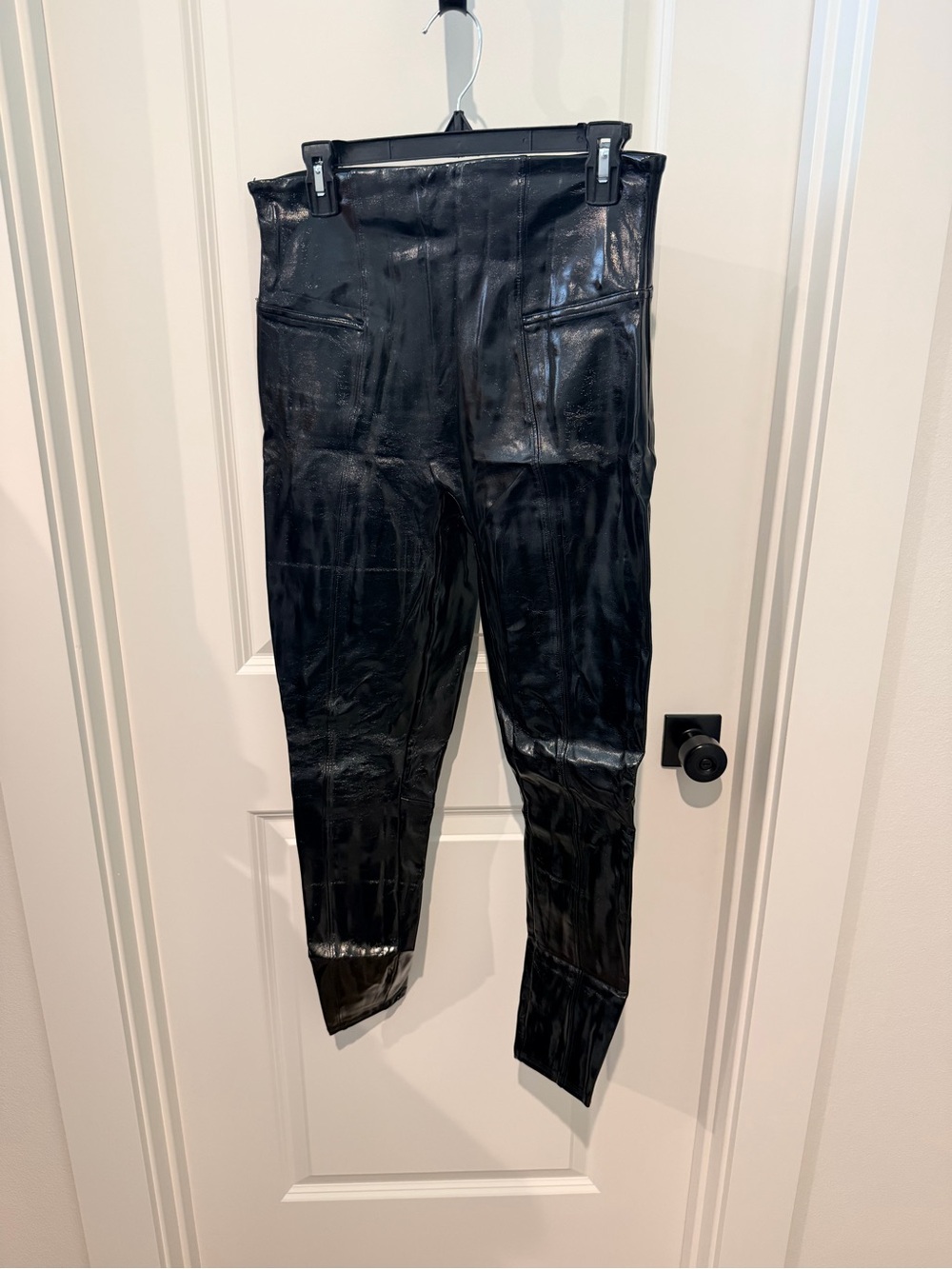 SPANX Black Faux-Leather Leggings
